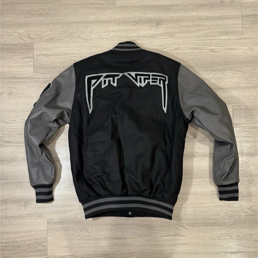 Rare Pit Viper Letterman‎ Varsity Jacket Men's Size Small Black - Picture 2 of 7